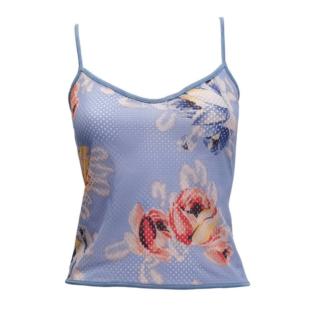 Dior Floral Blue Accent Tank Top